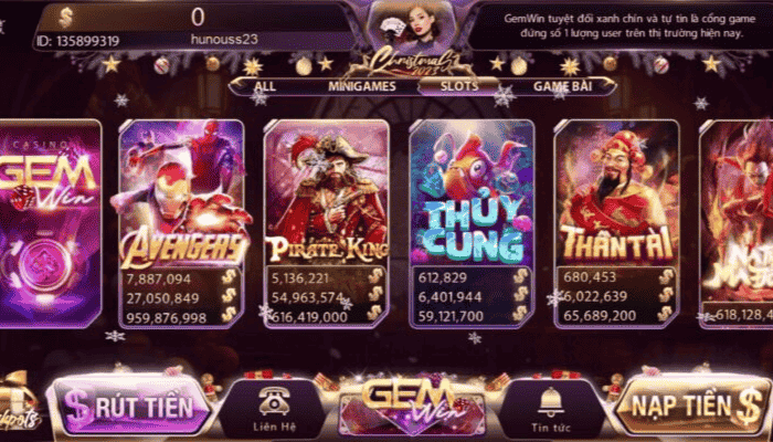 Những trò chơi nổ hũ nổi bật tại Nổ Hũ Gemwin