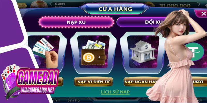 Các phương thức nạp tiền game bài đổi thưởng