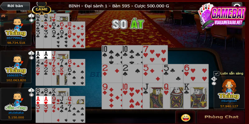 Kỹ thuật sắp xếp các quân bài khi chơi game mậu binh đổi thưởng